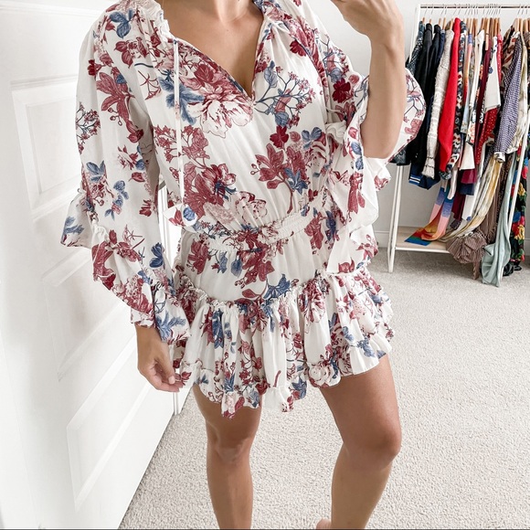 Misa Los Angeles Cecilia Floral Ruffle Mini Dress - Picture 2 of 6